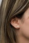 Heliophilia Silver Pendientes de Plata 925 Dorados con Circón